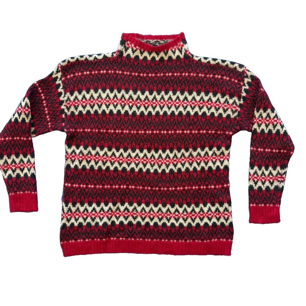 Chaps Women’s Medium Vintage Wool Blend Pullover Sweater Winter